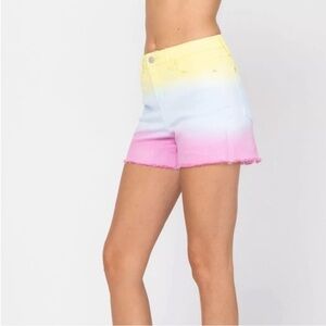 Judy Blue Dip Dye Denim Ombré Cutoff shorts size Large